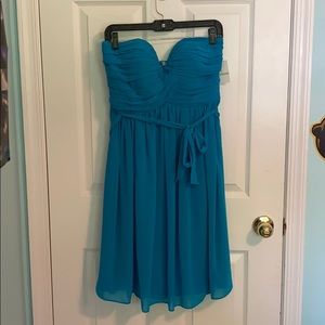 Aqua blue cocktail dress